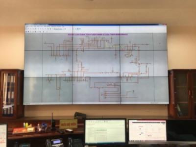 Soeco cung cấp và triển khai hệ thống màn hình ghép Panasonic tại Công ty Điện lực Bình Phước.